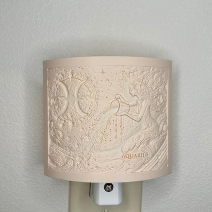 Aquarius Zodiac Night Light – Water Bearer Design for Astrology Lovers and Celestial Decor