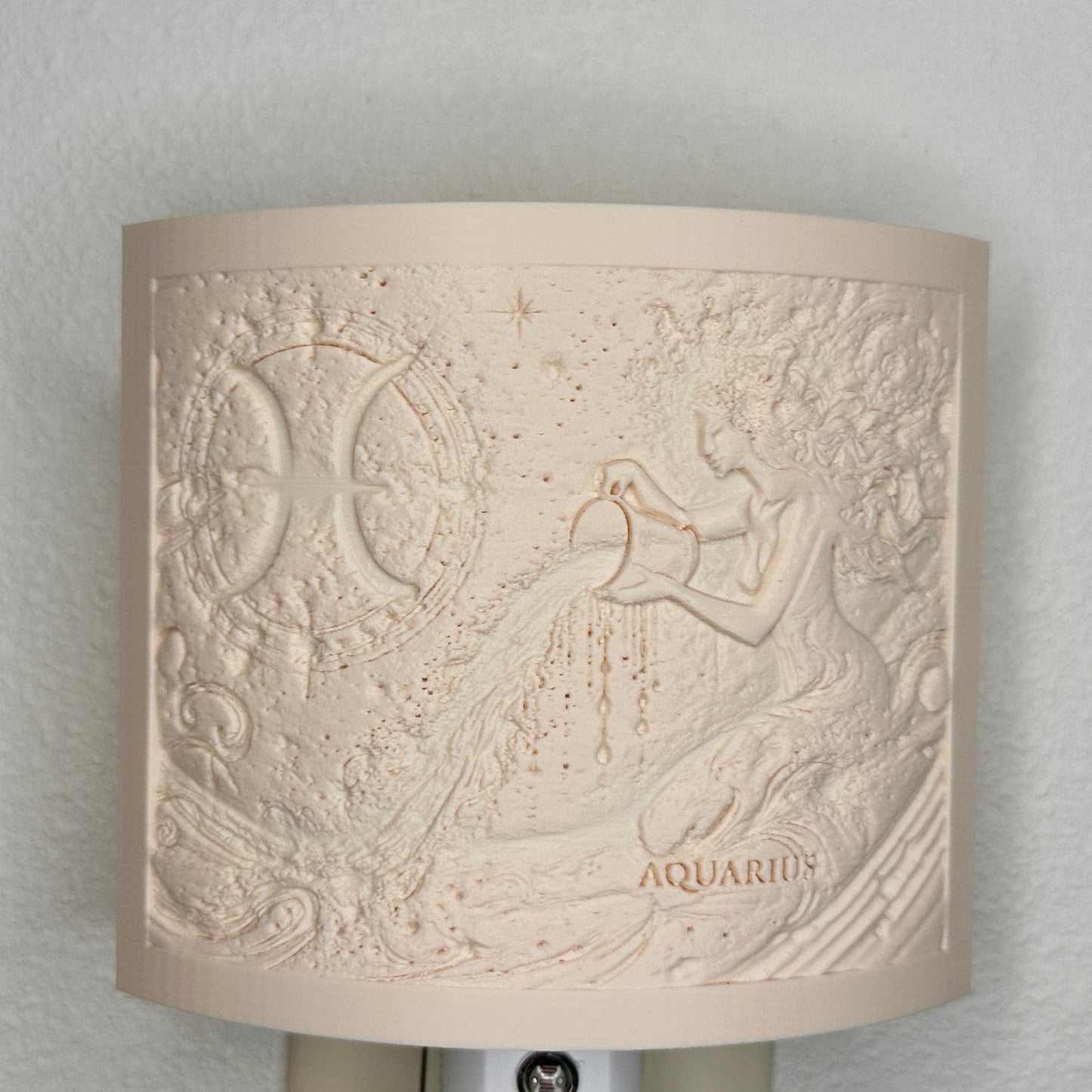 Aquarius Zodiac Night Light – Water Bearer Design for Astrology Lovers and Celestial Decor