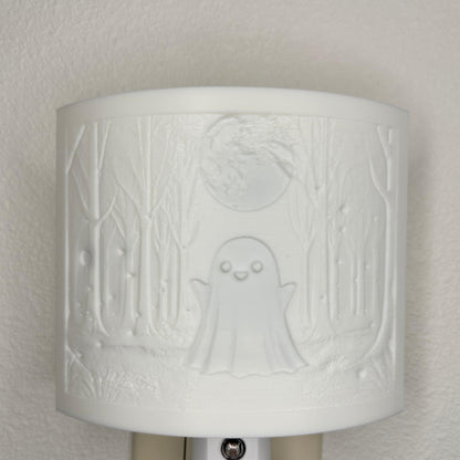 Friendly Ghost Night Light | Whimsical Halloween Home Decor | White or Beige