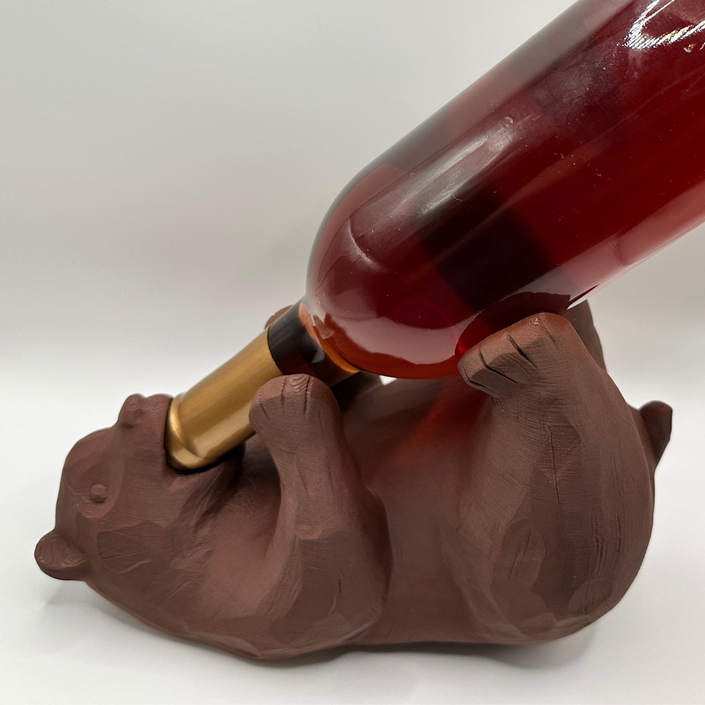 Bear Wine Bottle Holder | Rustic Cabin Bar Décor | Woodland Gift