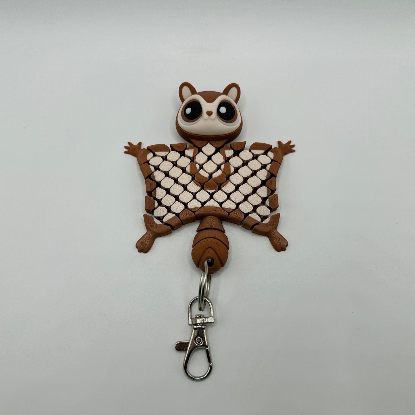 Flying Squirrel Keychain - Cute Animal Fidget Key Ring