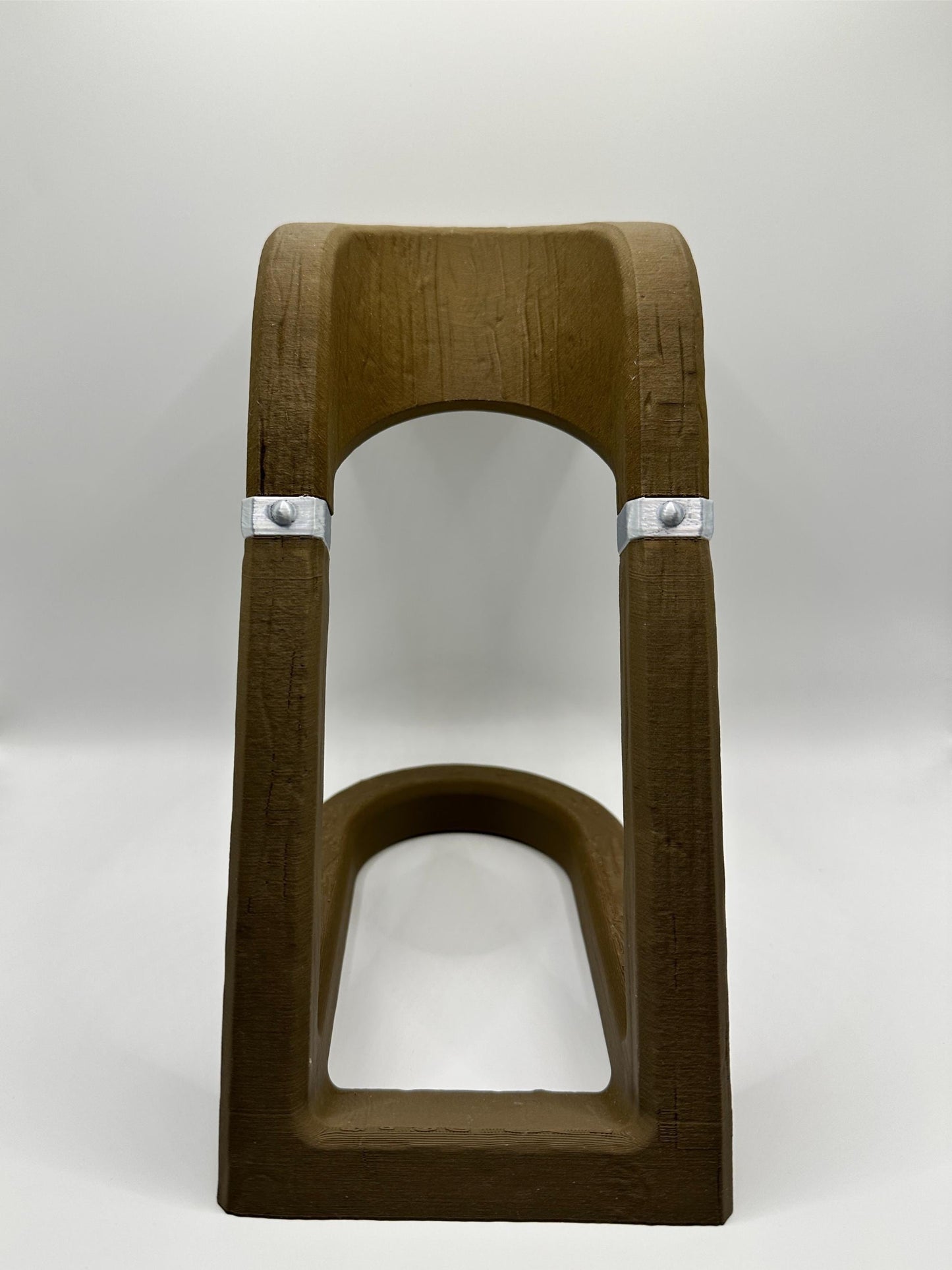 Rustic Wine Bottle and Glass Holder | Barrel-Style Stand for 1 Bottle & 2 Glasses