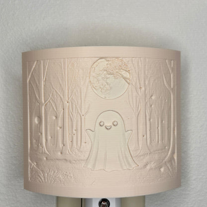 Friendly Ghost Night Light | Whimsical Halloween Home Decor | White or Beige