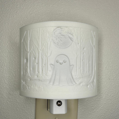 Friendly Ghost Night Light | Whimsical Halloween Home Decor | White or Beige
