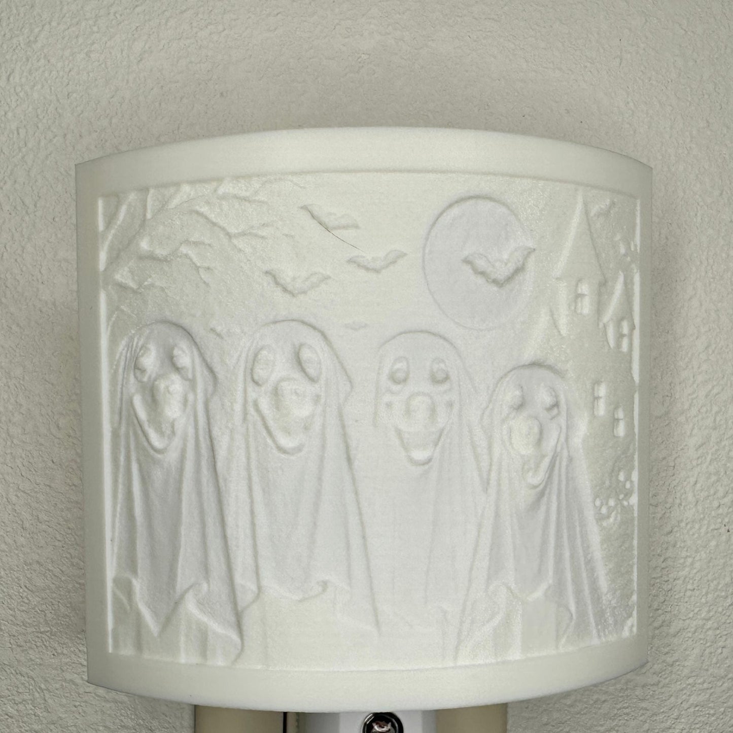 Haunted Pups Halloween Night Light | Whimsical Halloween Home Decor | White or Beige