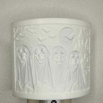 Haunted Pups Halloween Night Light | Whimsical Halloween Home Decor | White or Beige