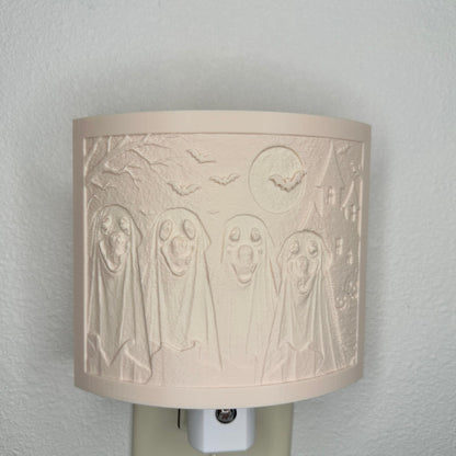 Haunted Pups Halloween Night Light | Whimsical Halloween Home Decor | White or Beige