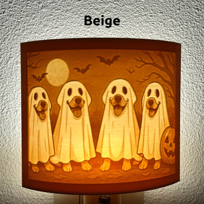Ghost Pups Jack O' Lantern Night Light: Whimsical Halloween Decor