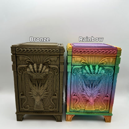 Dragon Card Deck Box | Fantasy Dice Holder | MTG, TCG Storage Case for Cards & Tokens