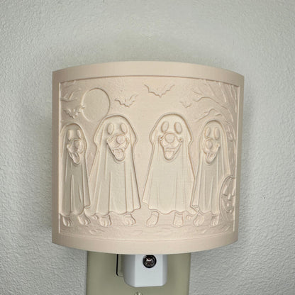 Ghost Pups Jack O' Lantern Night Light: Whimsical Halloween Decor