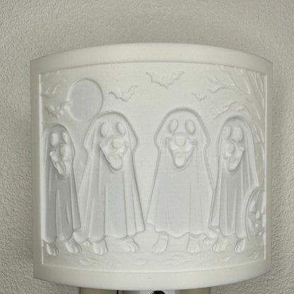 Ghost Pups Jack O' Lantern Night Light: Whimsical Halloween Decor