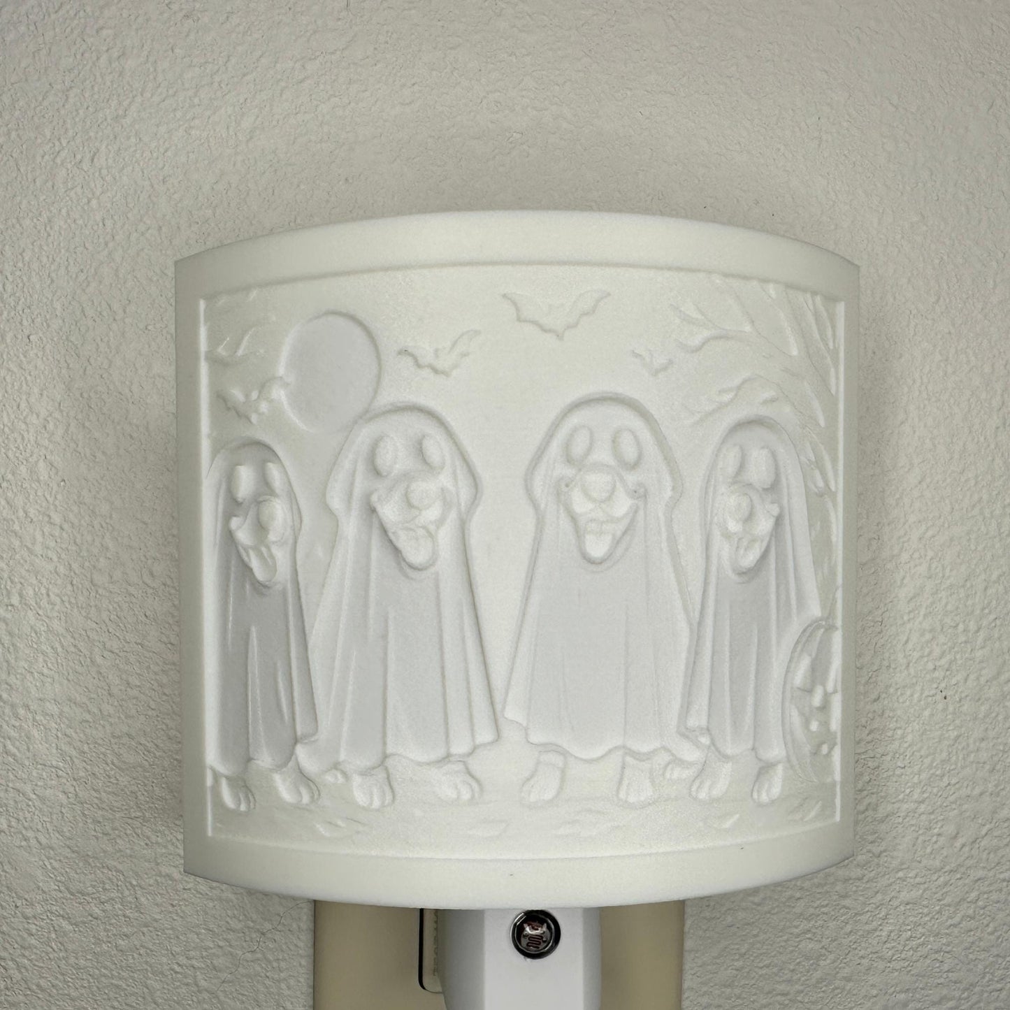 Ghost Pups Jack O' Lantern Night Light: Whimsical Halloween Decor