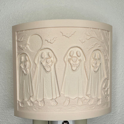 Ghost Pups Jack O' Lantern Night Light: Whimsical Halloween Decor