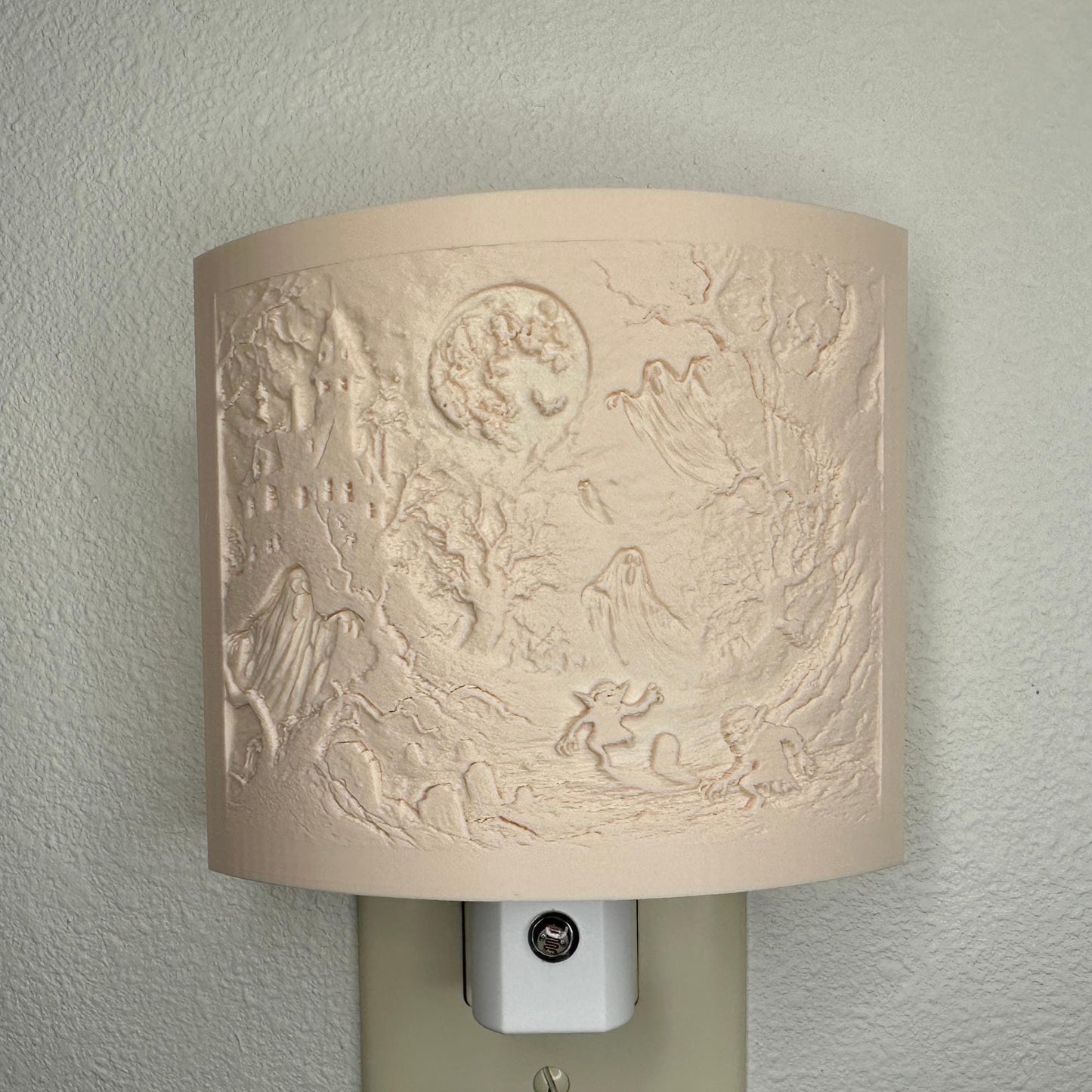 Haunted Forest Night Light – Halloween Ghost Scene