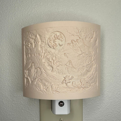 Haunted Forest Night Light – Halloween Ghost Scene