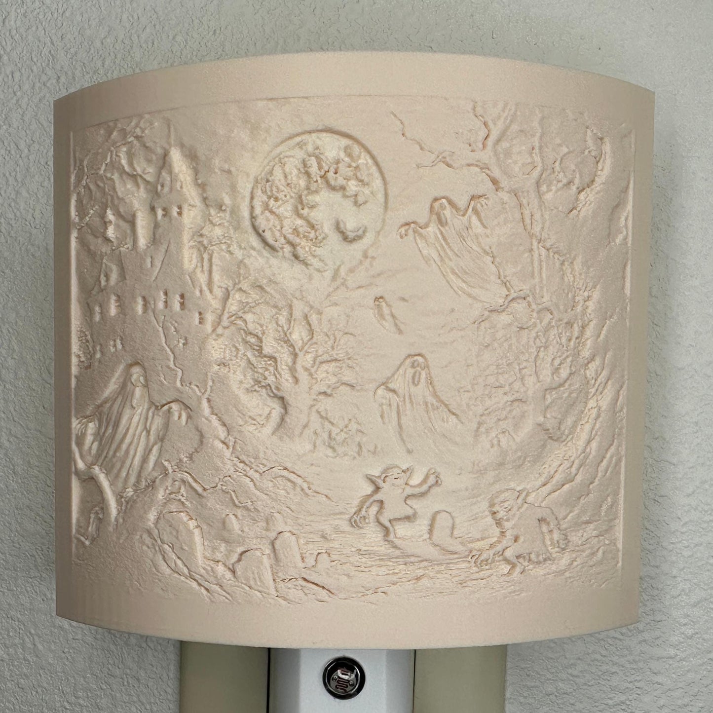 Haunted Forest Night Light – Halloween Ghost Scene