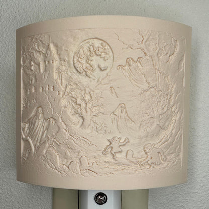 Haunted Forest Night Light – Halloween Ghost Scene