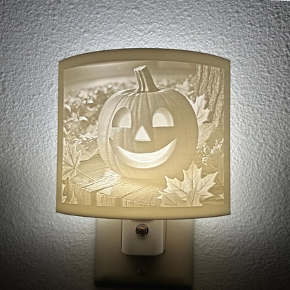 Smiling Jack O' Lantern Night Light: Whimsical Halloween Decor