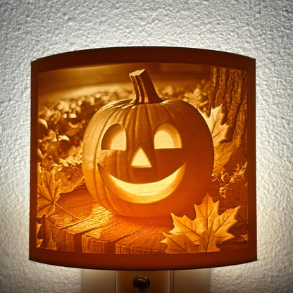 Smiling Jack O' Lantern Night Light: Whimsical Halloween Decor