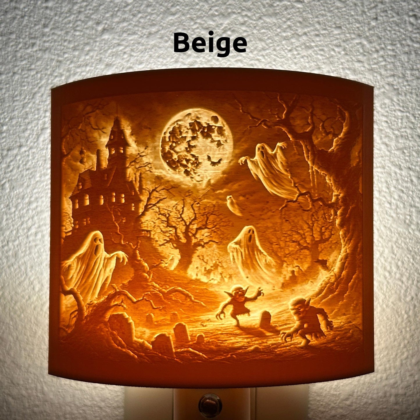 Haunted Forest Night Light – Halloween Ghost Scene