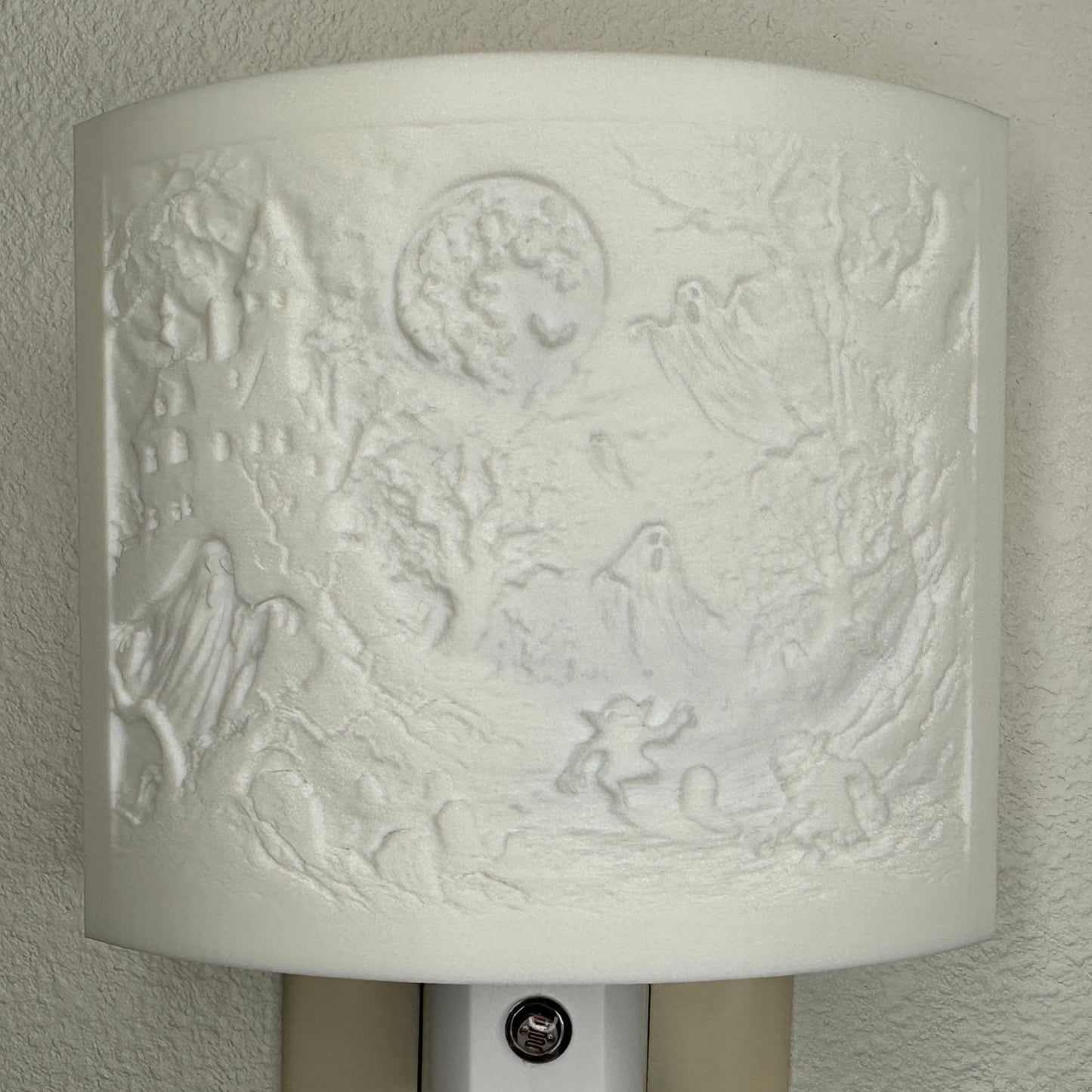 Haunted Forest Night Light – Halloween Ghost Scene