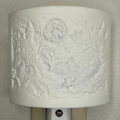 Haunted Forest Night Light – Halloween Ghost Scene
