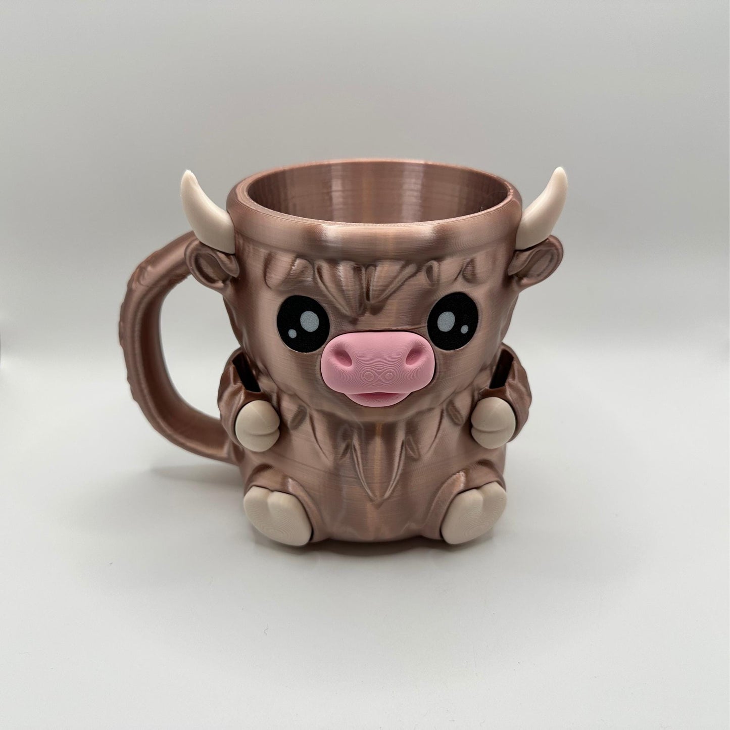 Highland Cow Ice Cream Pint Holder | Dessert Sleeve with Spoon Holder