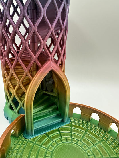 Castle Dice Tower | DnD RPG Dice Roller | Optional Tray | Custom Color