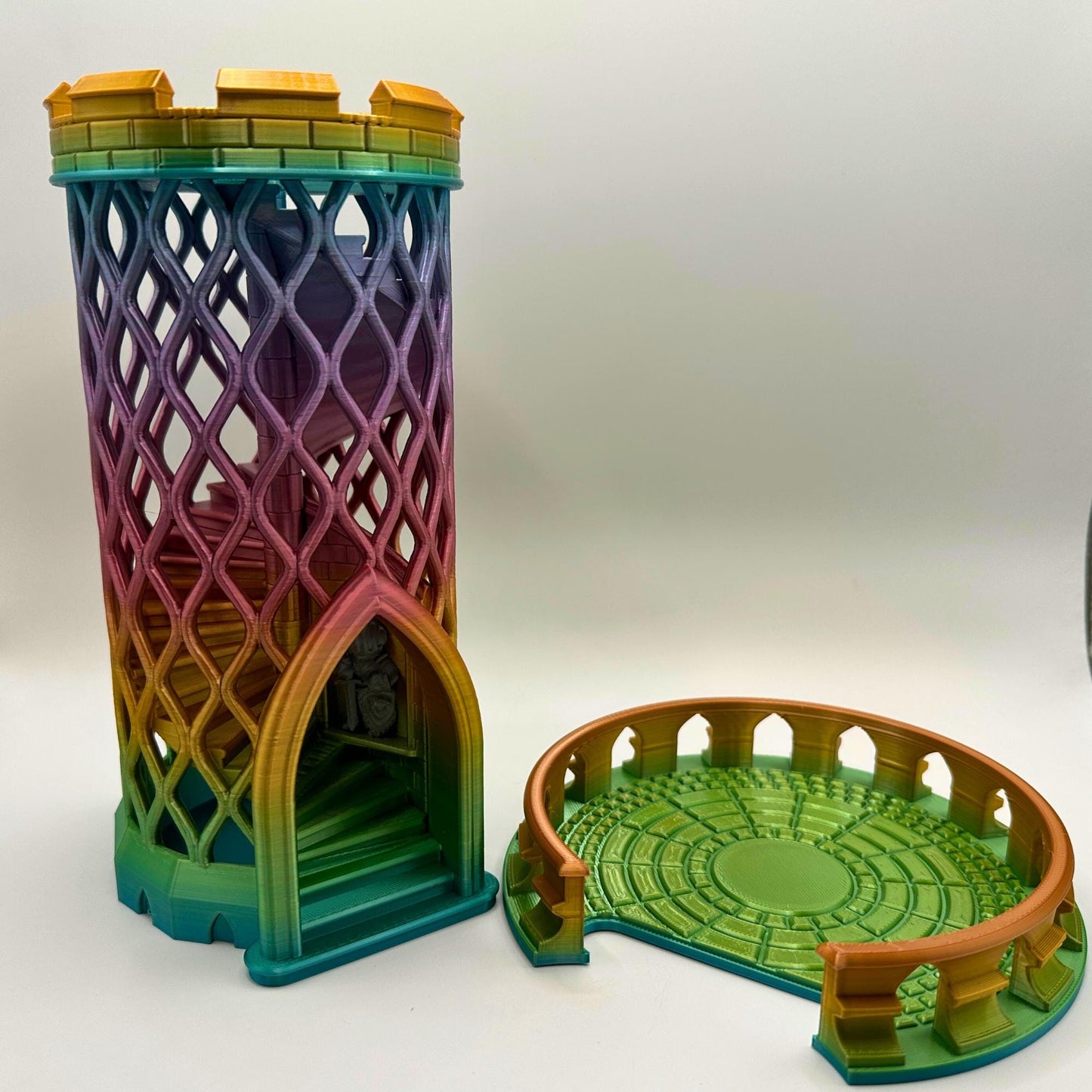 Castle Dice Tower | DnD RPG Dice Roller | Optional Tray | Custom Color