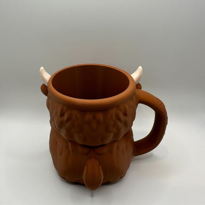 Highland Cow Ice Cream Pint Holder | Dessert Sleeve with Spoon Holder