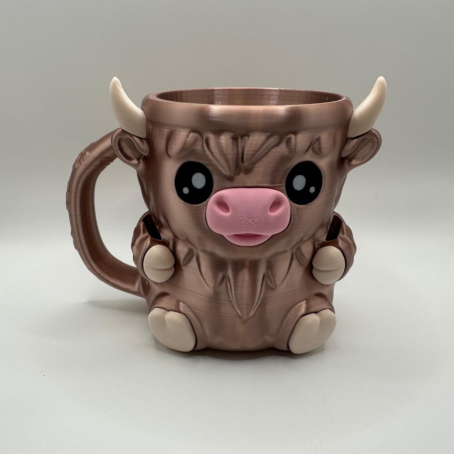 Highland Cow Ice Cream Pint Holder | Dessert Sleeve with Spoon Holder