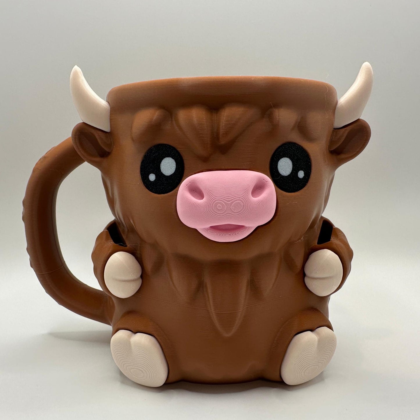 Highland Cow Ice Cream Pint Holder | Dessert Sleeve with Spoon Holder