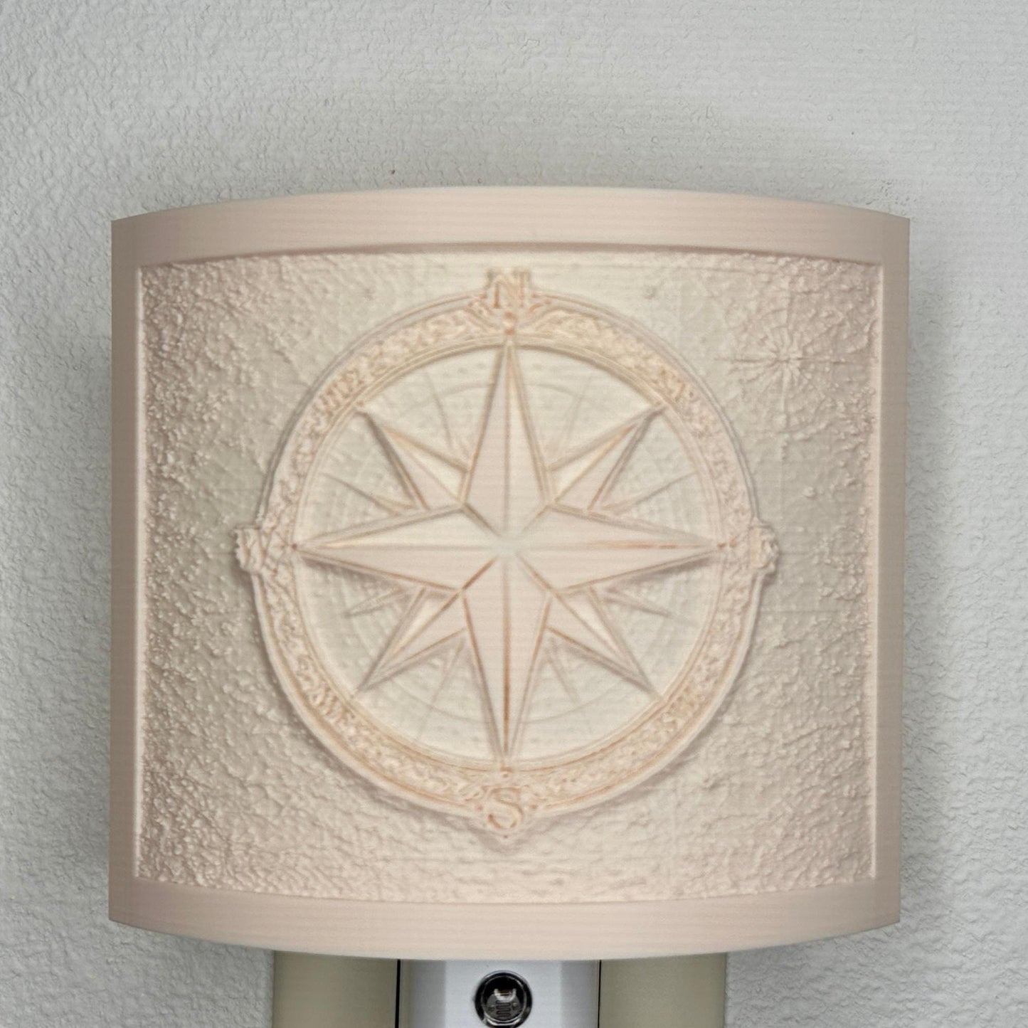 Compass Rose Night Light | Nautical Star LED Plug-In, Auto On/Off