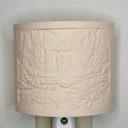 Waterfall Night Light – Auto On/Off Plug-In LED Lamp – Forest Nature Wall Light