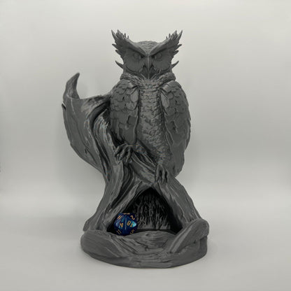 Owl Dice Tower | Tabletop RPG Dice Roller | D20 Fantasy Accessory | D&D Gift | Choose Your Color