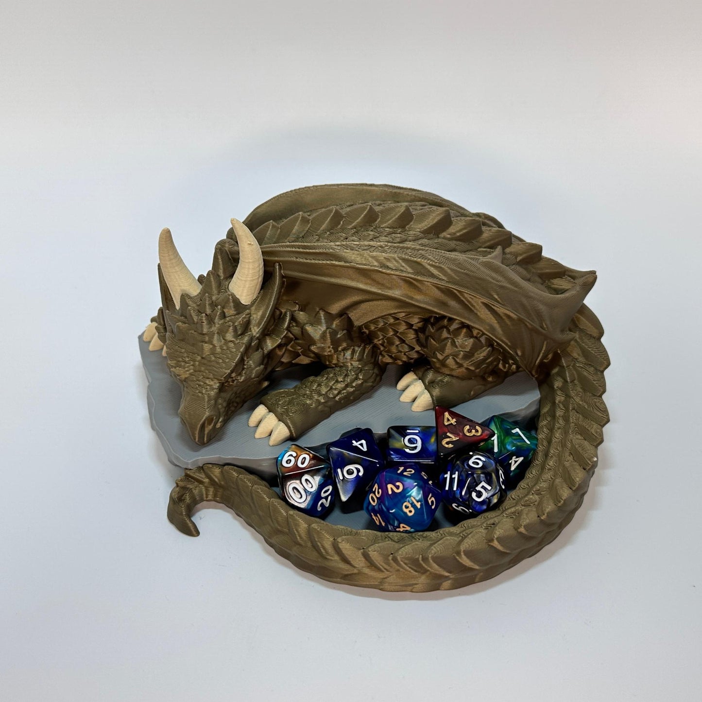 Dragon Dice Holder for DND, Sleeping Dragon Dice Tray, Tabletop RPG Dice Storage, Fantasy Gamer Gift, Dungeons and Dragons Decor