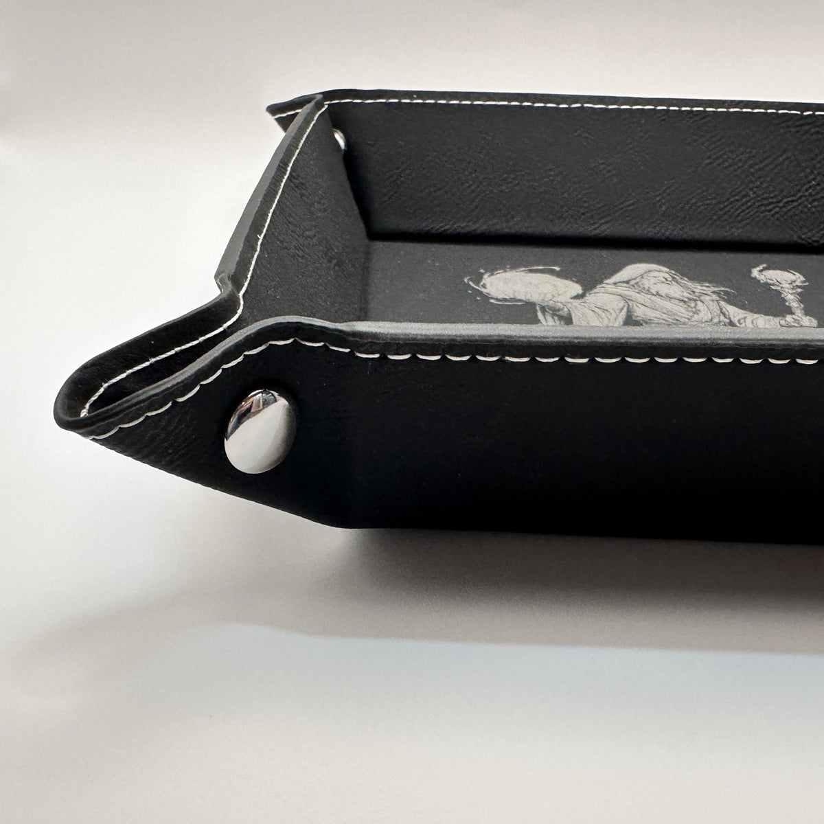 9" Rolling Area-Wizard Dice Tray, Engraved Fantasy Dice Rolling Tray, Tabletop RPG Gift