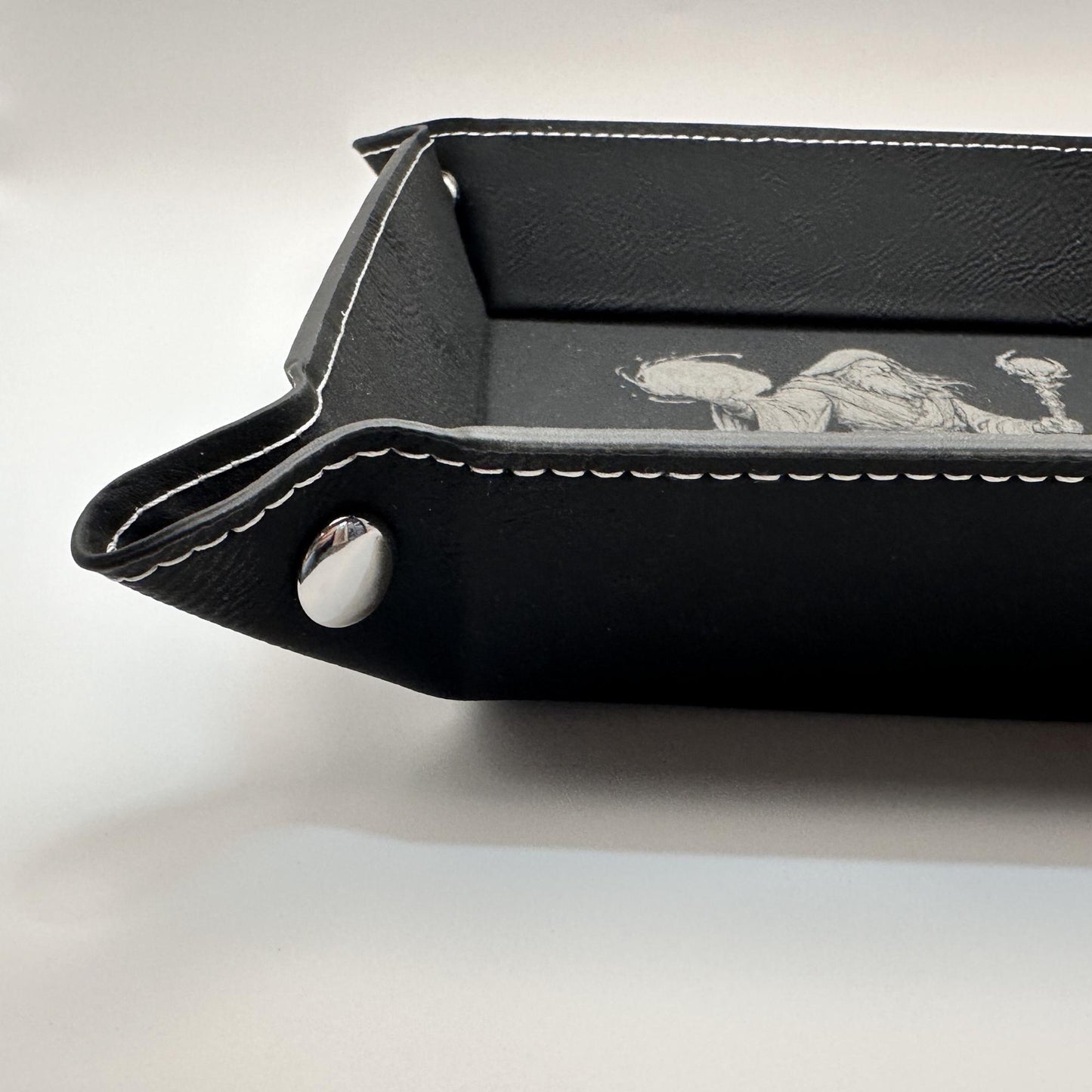 6" Rolling Area-Wizard Dice Tray, Engraved Fantasy Dice Rolling Tray, Tabletop RPG Gift