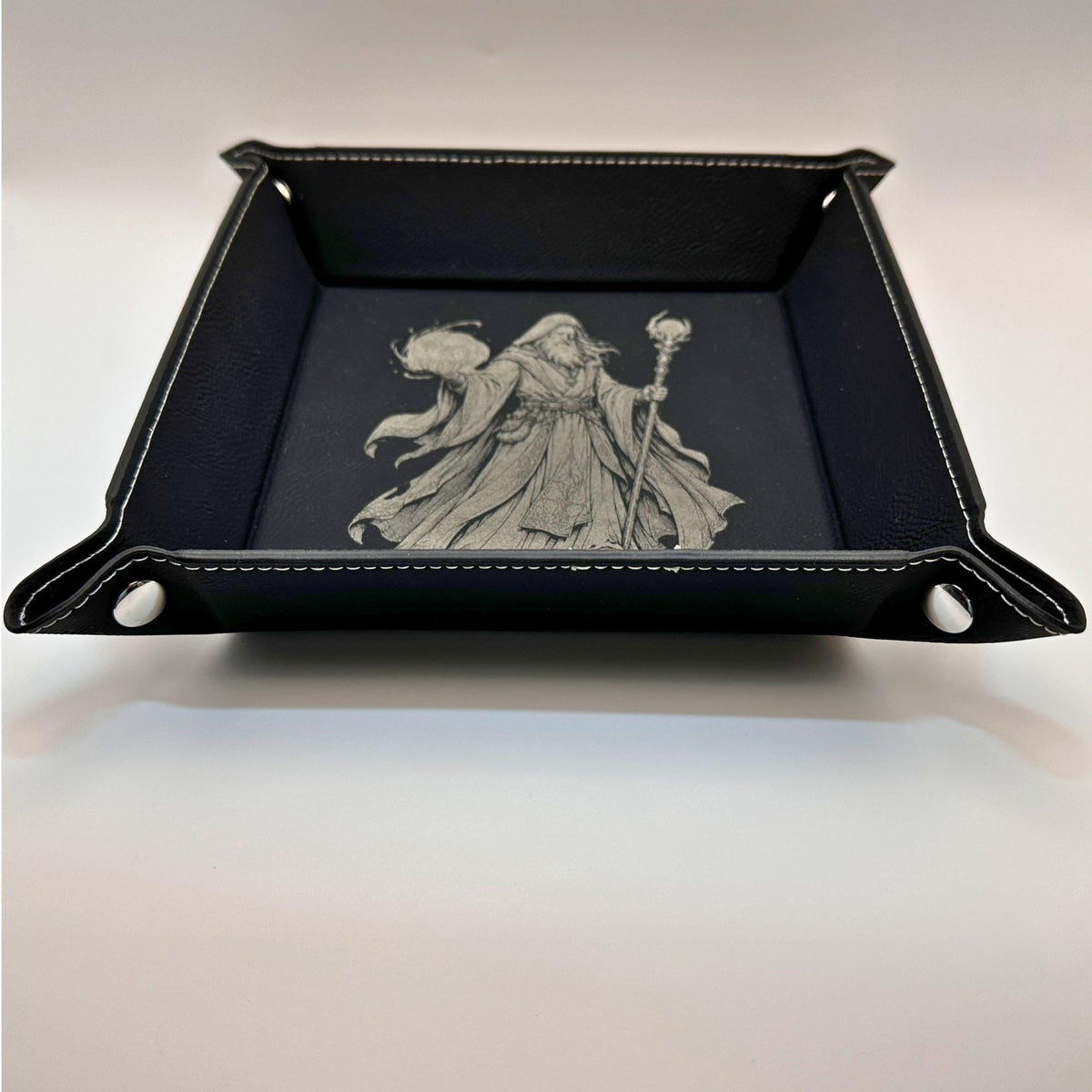 6" Rolling Area-Wizard Dice Tray, Engraved Fantasy Dice Rolling Tray, Tabletop RPG Gift