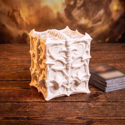 Ossuary Gothic Trading Card Deck Box, Fantasy TCG Card Storage Case, Ornate Deck Holder for Tabletop Gaming