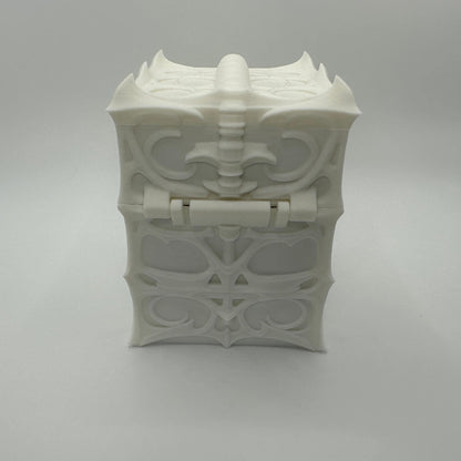 Ossuary Gothic Trading Card Deck Box, Fantasy TCG Card Storage Case, Ornate Deck Holder for Tabletop Gaming