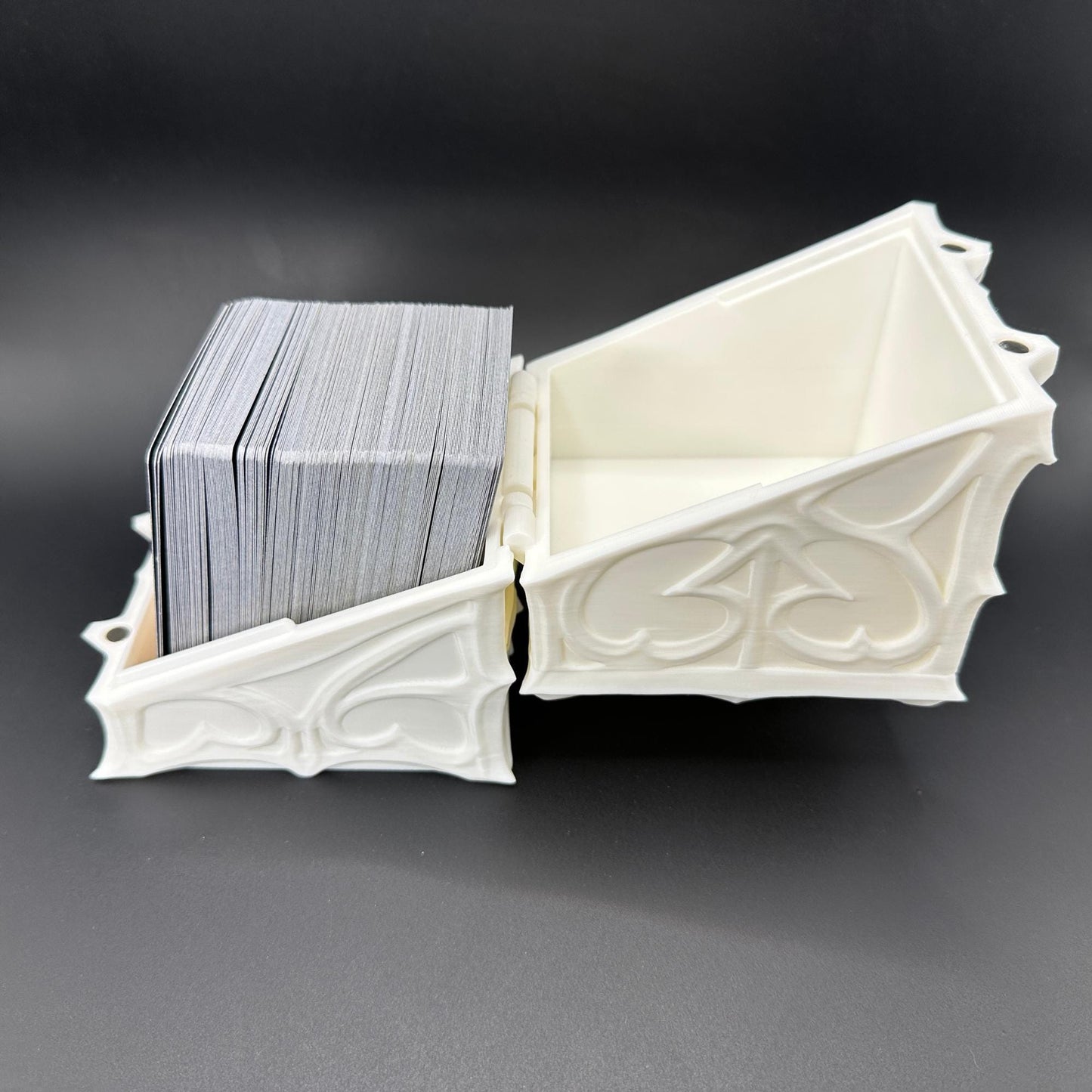 Ossuary Gothic Trading Card Deck Box, Fantasy TCG Card Storage Case, Ornate Deck Holder for Tabletop Gaming